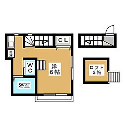 ジェネス羽衣 ワンルームの間取図画像