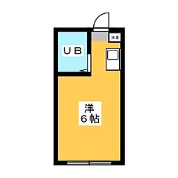 ラ・ソレイユ ワンルームの間取図画像