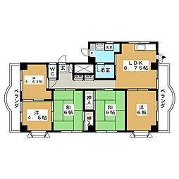 オレンジBOX 5LDKの間取図画像