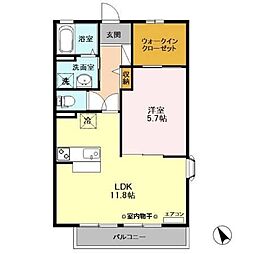 メゾン・ボヌール 1LDKの間取図画像