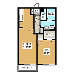 ストーク 1LDKの間取図画像