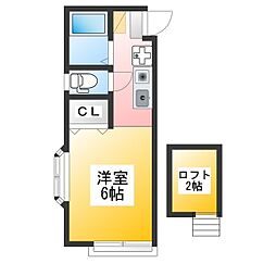 カーサ・ドマーニ ワンルームの間取図画像
