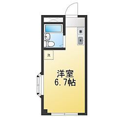サンレイコート帝京大塚 ワンルームの間取図画像