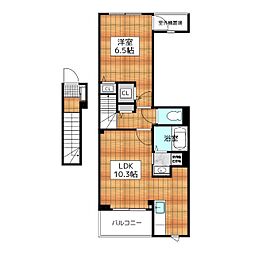 ルシアン 1LDKの間取図画像