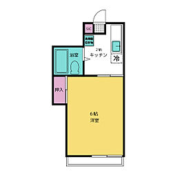 菊地コーポ 1Kの間取図画像