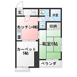 レヂオンス三鷹 2Kの間取図画像