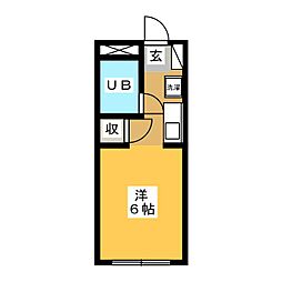 メゾン・ド・ヴェール ワンルームの間取図画像