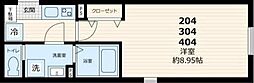 GATE Residence Mitaka 1Kの間取図画像