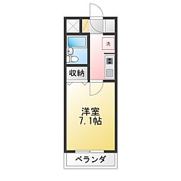 ライオンズプラザ府中是政駅前 1Kの間取図画像