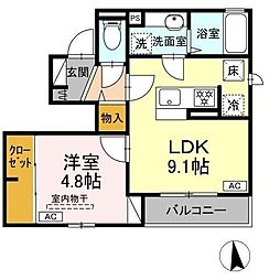 ジラソーレ 1LDKの間取図画像