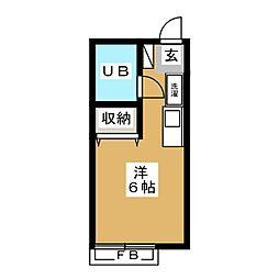 ルピナス紅葉丘 ワンルームの間取図画像