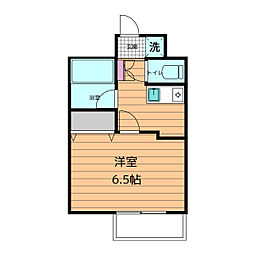 アークシティアレックス 1Kの間取図画像