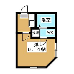 サイドパーク白糸台 1Kの間取図画像