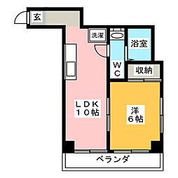 メゾン・ノア 1LDKの間取図画像