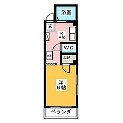 間取図画像 1K