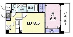 セジュール藤 2階1LDKの間取り