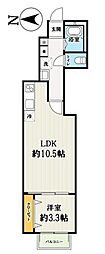 キャメル東府中 1LDKの間取図画像