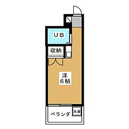 エトワール国領 ワンルームの間取図画像