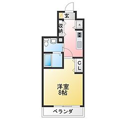 RITZCOURT 1Kの間取図画像