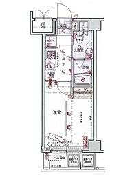 リンクスレガーミ 1Kの間取図画像