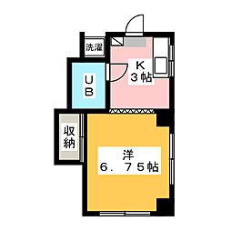 富久寿マンション 1Kの間取図画像