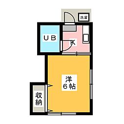 コーポ清雅 1Kの間取図画像
