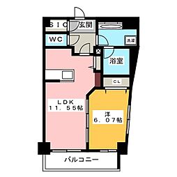 SORA 2階1LDKの間取り