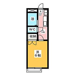 メゾン・ド・シャルマン 1Kの間取図画像