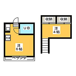 メゾンドたかの台 ワンルームの間取図画像
