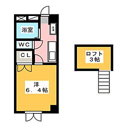 アット・イース 1Kの間取図画像