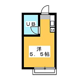 エクセル小川 ワンルームの間取図画像