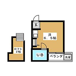 ベルハイム南ケ丘 ワンルームの間取図画像