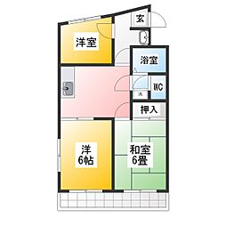ハイツノザワ 3DKの間取図画像
