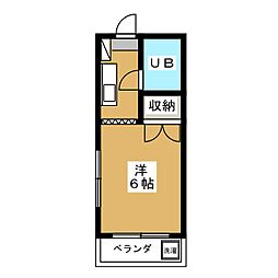 アーバンハイツ篠宮 ワンルームの間取図画像