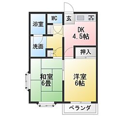 メゾン柊2 2DKの間取図画像