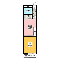ストークハイツ・タケダ 1DKの間取図画像