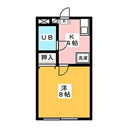 ライフ・スクェア東 1Kの間取図画像