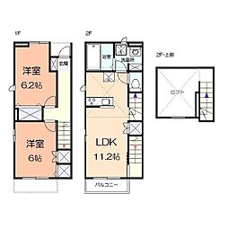 KINOIE TERRACE 2LDKの間取図画像