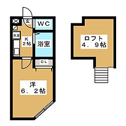 ラ・シャンス元橋本 1Kの間取図画像
