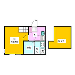 アザーレ・パッシオ橋本 1Kの間取図画像
