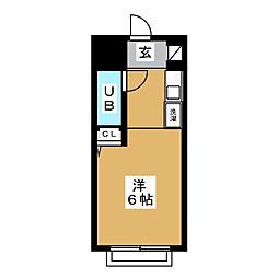セブンヒルズ ワンルームの間取図画像