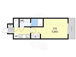 GROOVE今福鶴見 8階1Kの間取り