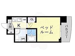 セレニテ江坂ルフレ 1Kの間取図画像
