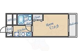 プレサージュ江坂 1Kの間取図画像