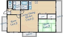 メゾン東豊中 3LDKの間取図画像
