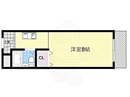 ニューセンチュリー ワンルームの間取図画像