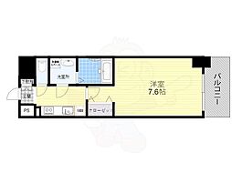 S-RESIDENCEESAKALible 1Kの間取図画像