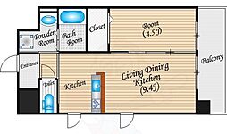 第22関根マンション 1LDKの間取図画像