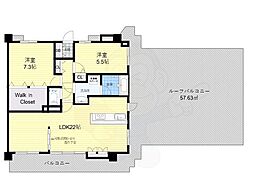 藤和シティホームズ江坂2 3LDKの間取図画像