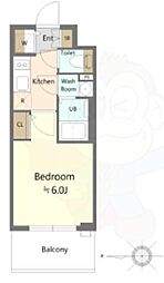 エスリード新大阪グランゲートNORTH 1Kの間取図画像